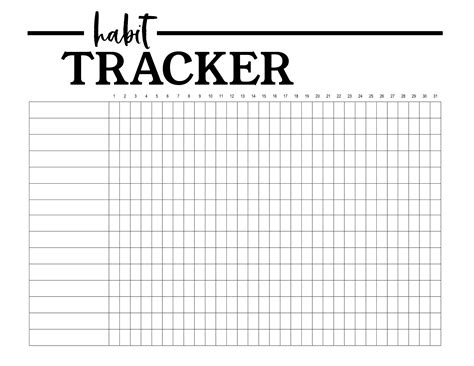 Habit Tracker Journal Printable